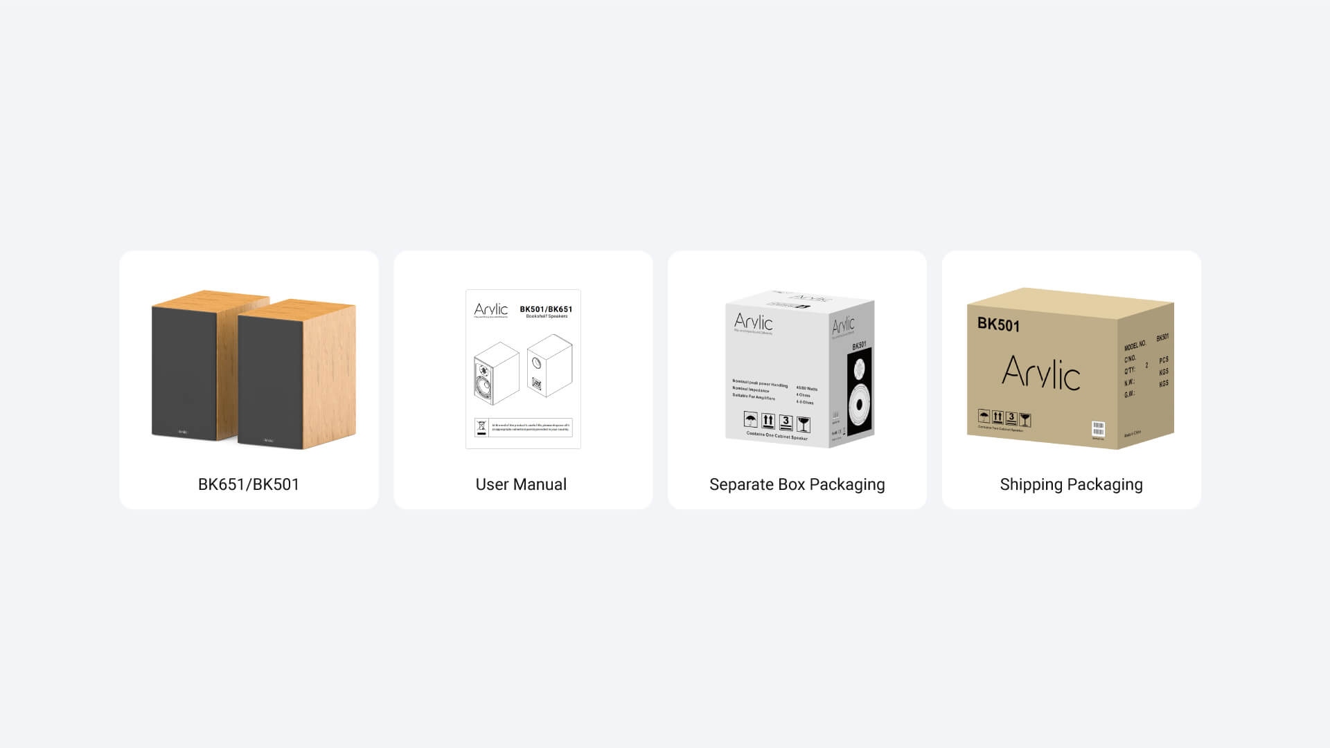Bookshelf speakers package