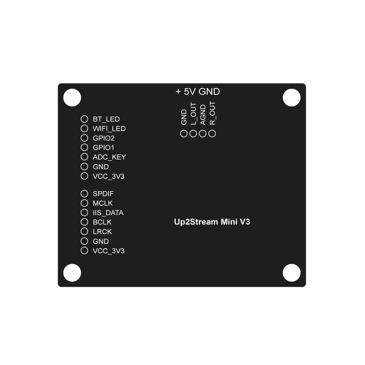 Up2Stream Mini - Multiroom Wi-Fi Streamer Board (No Amp) - Arylic