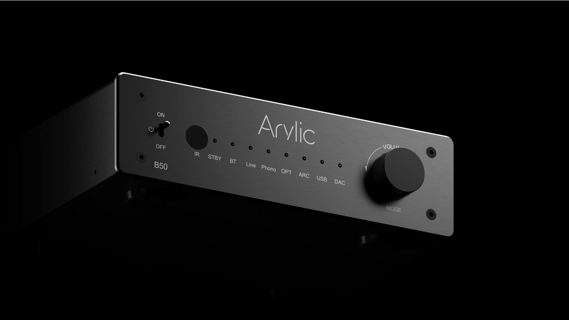 Amplificateur Audio Bluetooth Arylic B50 | 2x50W, HDMI ARC, Entrée Phono, DAC | Pour TV, Platine, Enceintes