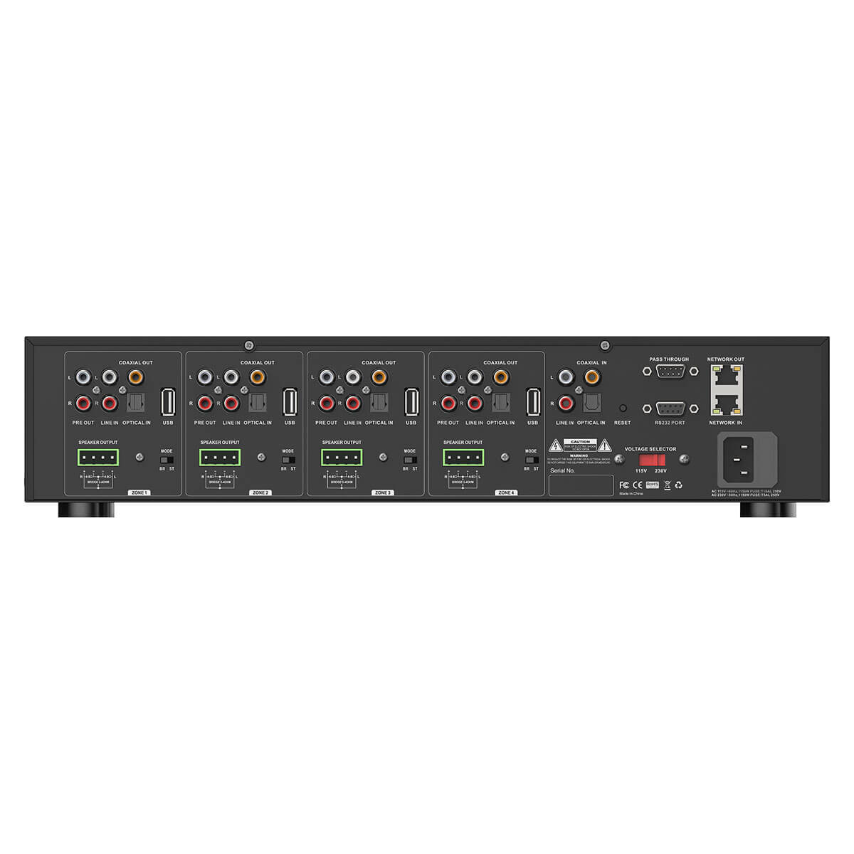 Arylic® HA400 4 Zone Amplifier with AirPlay 2 and Network
