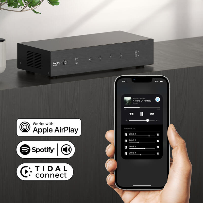 4 zone amplifier with Airplay 2