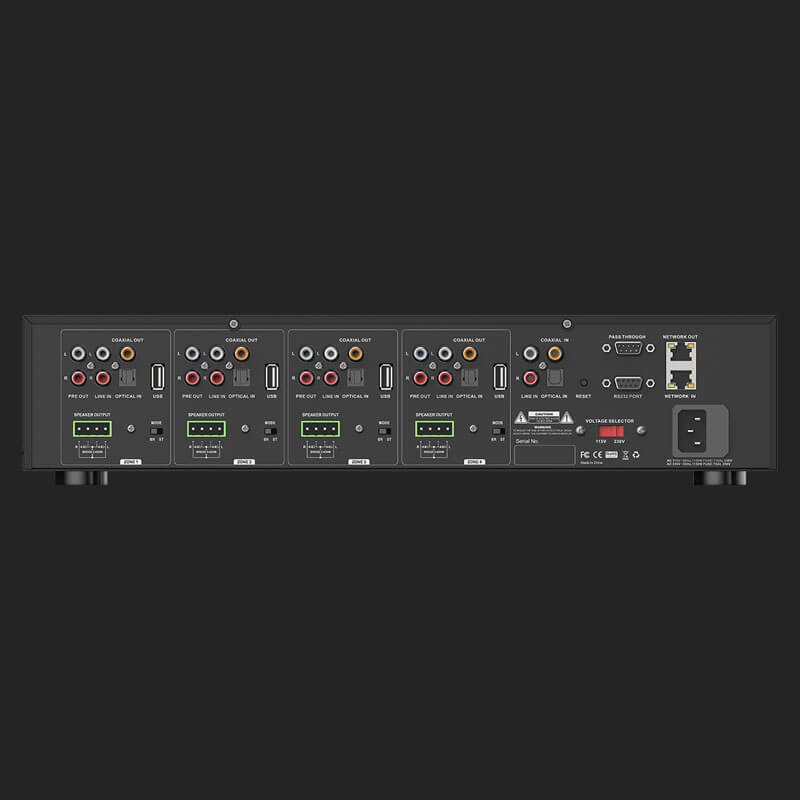 4 zone speaker amplifier