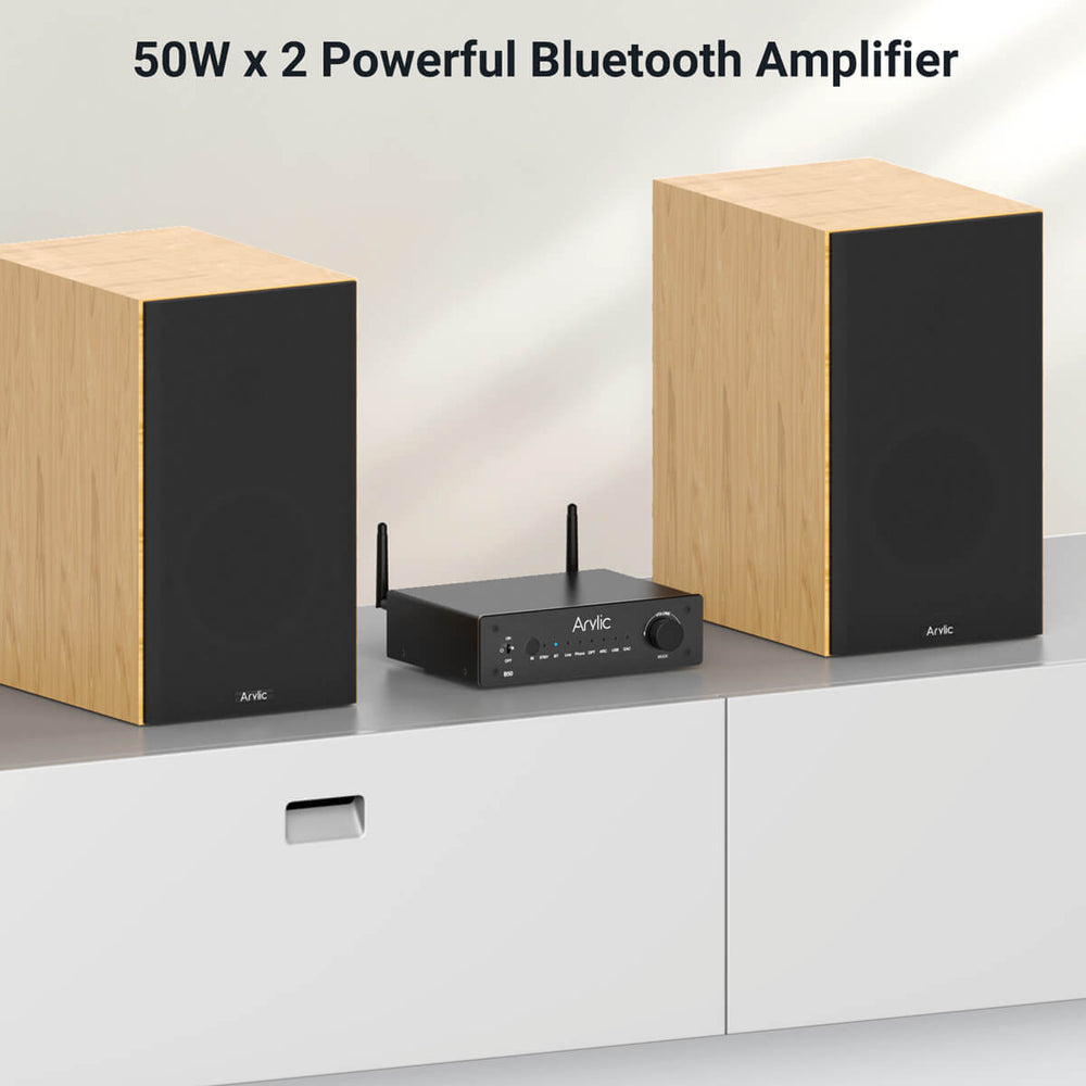 Arylic® B50 Bluetooth Stereo Amplifier With Audio Transmitter