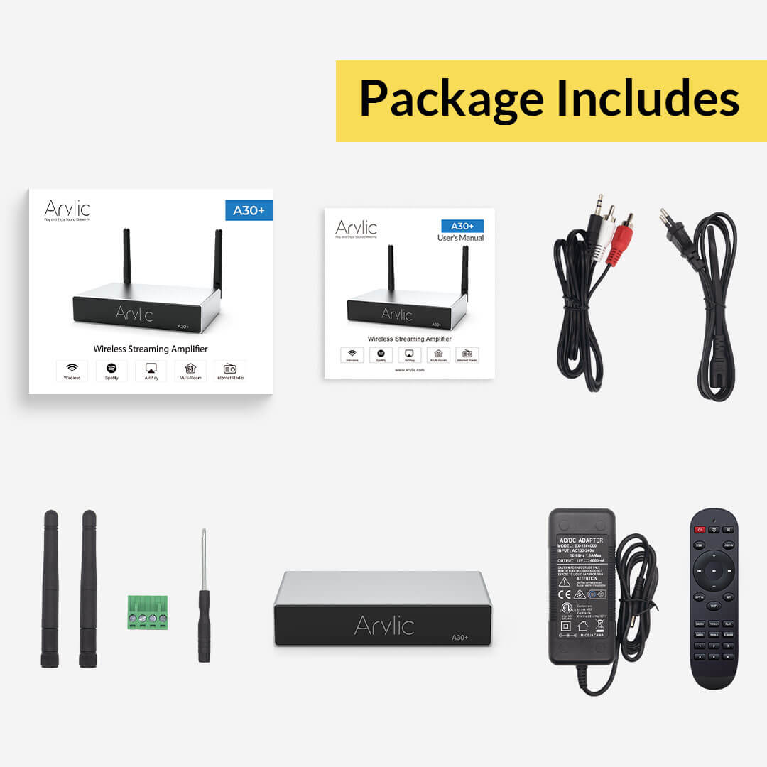 Arylic A30 WiFi & Bluetooth Mini Stereo Versterker - AirPlay & Multiroom Audio